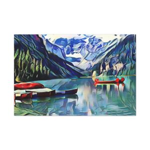 Red Canoes, on Lake Louise